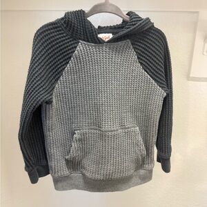 Cat & Jack Gray and Black Waffle Knit Hoodie